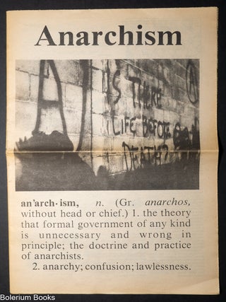 Cat.No: 349498 Anarchism [newspaper