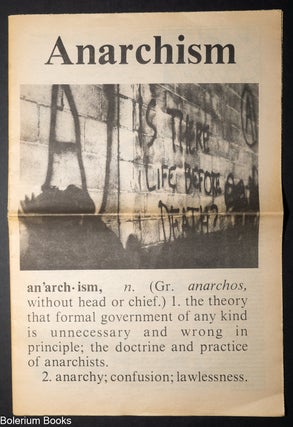 Cat.No: 349498 Anarchism [newspaper