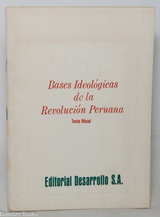 Cat.No: 349531 Bases ideológicas de la Revolución Peruana: texto oficial