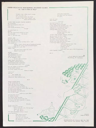 Good Old Days' Rock&Roll Banded Glory, or: "Tell us how it was!" [broadside