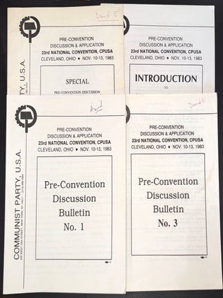 Pre-convention discussion & application, 23rd National Convention, CPUSA, Cleveland, Ohio,...