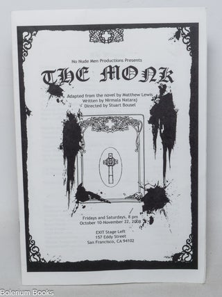 Cat.No: 349579 Program: No Nude Men Productions presents The Monk adapted from the novel...