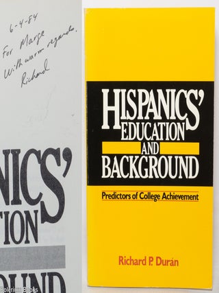 Cat.No: 349847 Hispanics' Education and Background: Predictors of College...