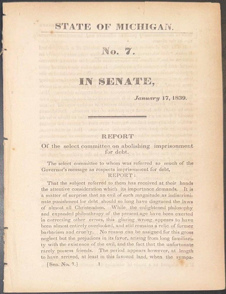 Cat.No: 350161 Report of the Select Committee on Abolishing Imprisonment for Debt