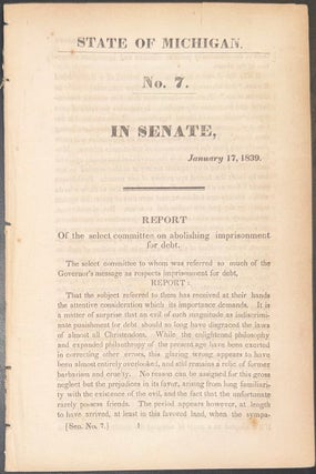 Cat.No: 350161 Report of the Select Committee on Abolishing Imprisonment for Debt
