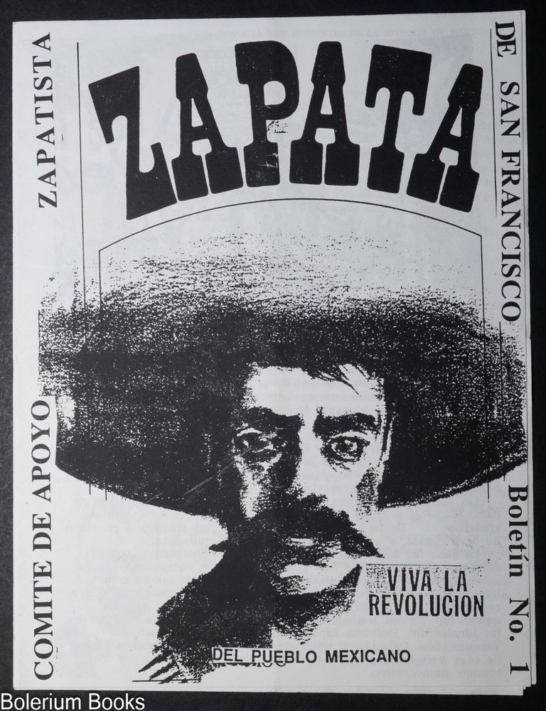 Cat.No: 350321 Comite de Apoyo Zapatista de San Francisco, Bolet&iacute;n No. 1
