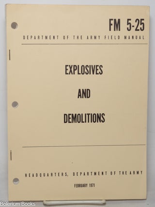 Cat.No: 350380 Explosives and Demolitions