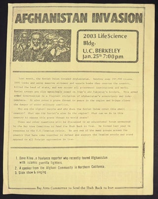 Cat.No: 350381 Afghanistan Invasion [handbill