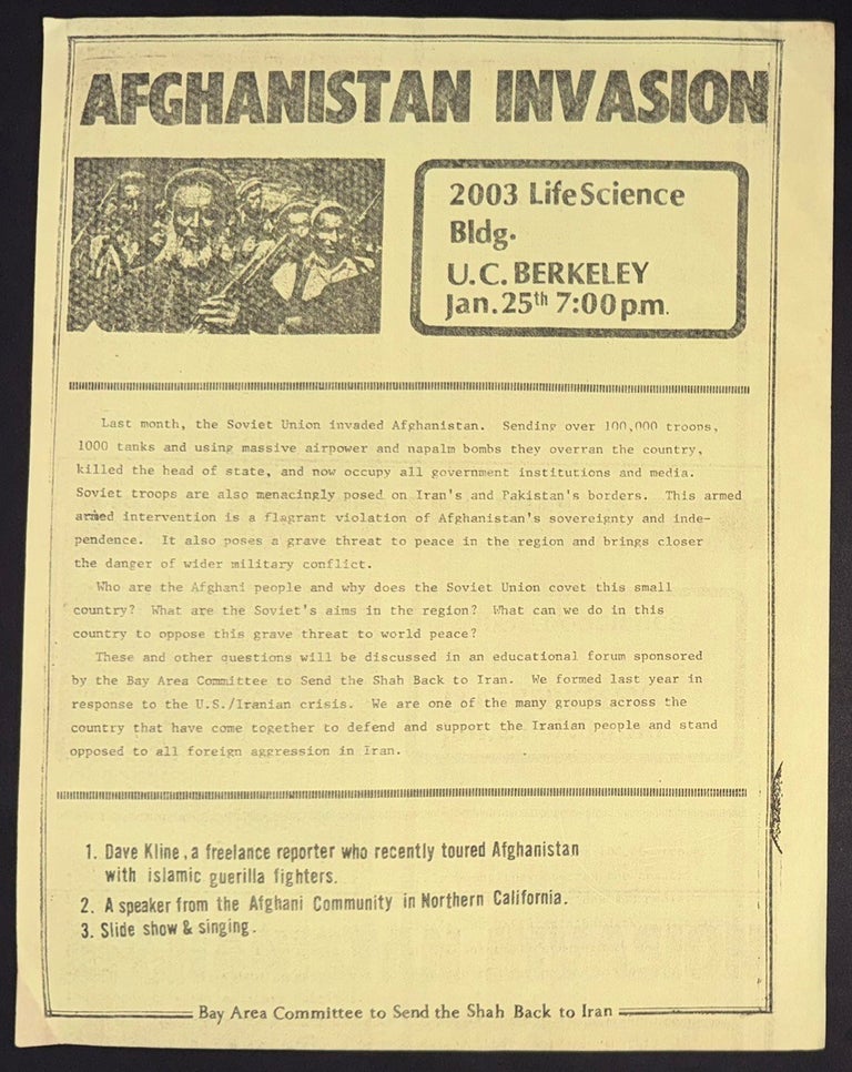 Cat.No: 350381 Afghanistan Invasion [handbill