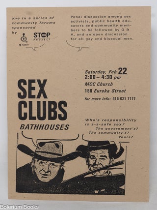 Cat.No: 350605 Sex Clubs Bathhouses [postcard/leaflet