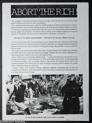 Cat.No: 350770 Abort the Rich! [handbill