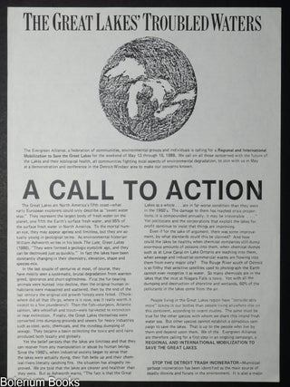 Cat.No: 350773 The Great Lakes troubled waters / a call to action [handbill