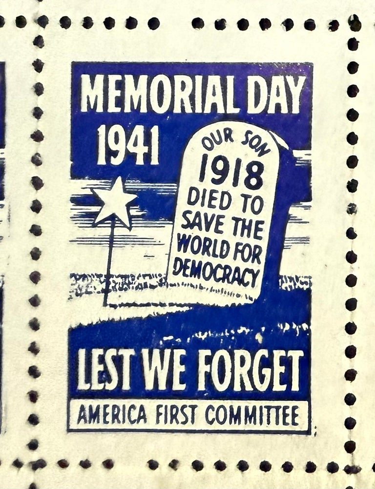 Cat.No: 350861 Memorial Day 1941 / Lest we forget [block of 15