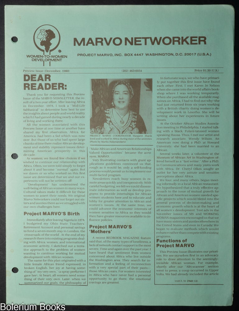 Cat.No: 350929 Marvo Networker, preview issue (December 1980),