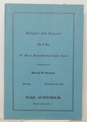 Cat.No: 351000 Banquet and Concert held by St. Mary's Syrian Orthodox Catholic...