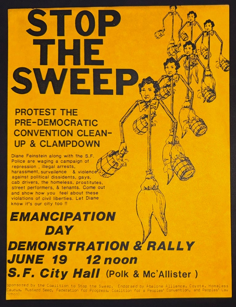 Cat.No: 351009 Stop the Sweep: Protest the pre-Democratic Convention cleanup and clampdown [handbill]