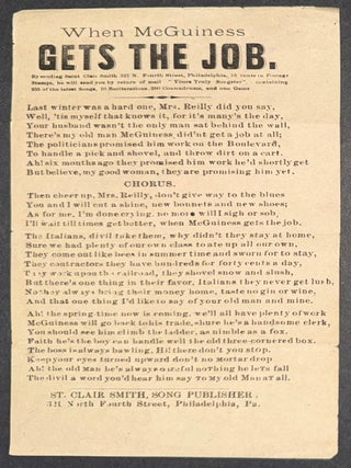 Cat.No: 351018 When McGuiness gets the job [leaflet