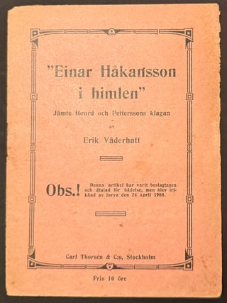 "Einar H&aring;kansson i himlen" : j&auml;mte f&ouml;rord och Petterssons klagan