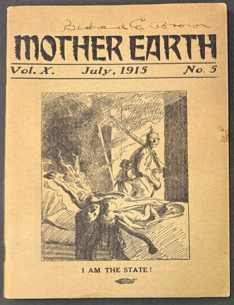 Cat.No: 351036 Mother Earth, monthly magazine devoted to social science and literature. Vol. 10 no. 5 (July, 1915)