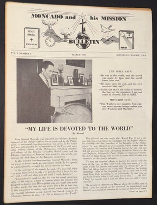 Cat.No: 351059 Moncado and his Mission Bulletin. Vol. 3 no. 3 (March 1957). Hilario...
