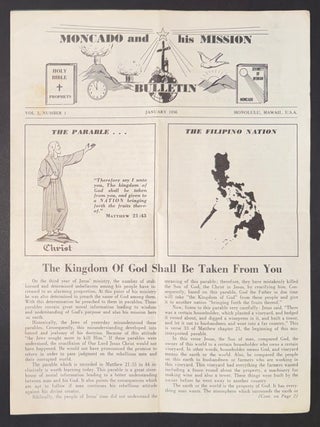 Cat.No: 351060 Moncado and his Mission Bulletin. Vol. 2 no. 1 (January 1956). Hilario...