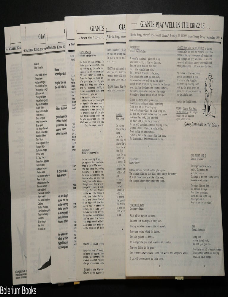 Cat.No: 351134 Giants Play Well In The Drizzle, nos. 23&ndash;29 [7 issue broken run]. Martha King, ed.