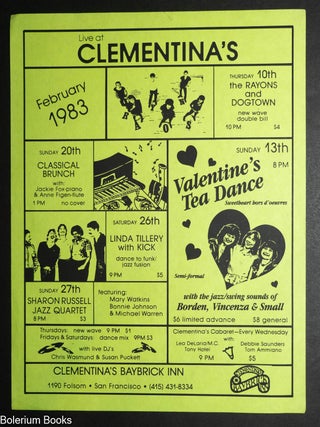 Cat.No: 351220 Live at Clementina&rsquo;s: February 1983