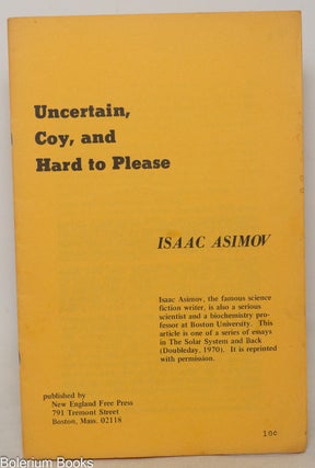 Cat.No: 351291 Uncertain, coy, and hard to please. Isaac Asimov