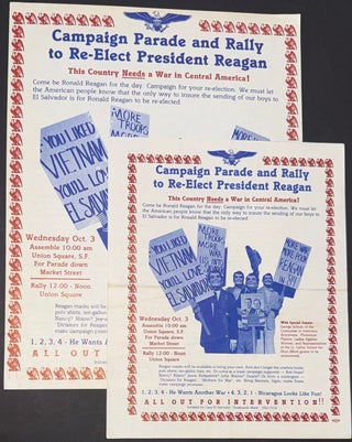 Cat.No: 351333 Campaign Parade and Rally to Re-Elect President Reagan. This country needs...