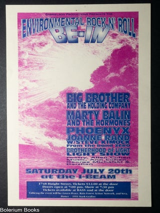 Cat.No: 351336 Environmental Rock n' Roll Be-In: Big Brother & the Holding Co.,...