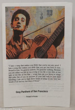 Cat.No: 351343 Gray Panthers of San Francisco Sing Out Woody Guthrie 100th Birthday...