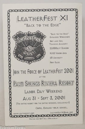 Cat.No: 351397 LeatherFest XI "Back to the Edge" [leaflet
