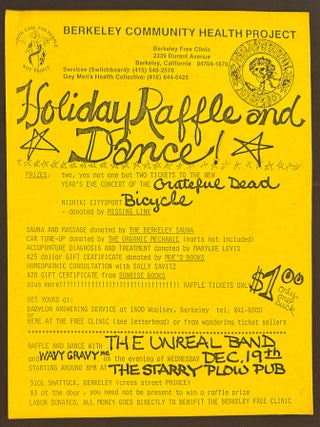 Cat.No: 351437 Berkeley Community Health Project... Holiday raffle and dance [handbill