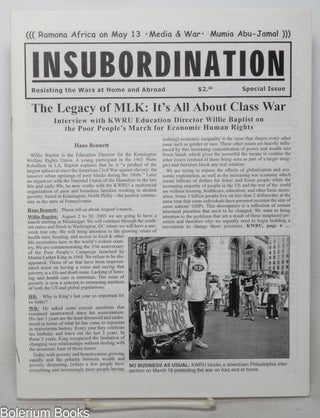 Cat.No: 351627 Insubordination, special issue. Resisting the Wars at Home and Abroad....