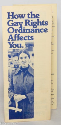 Cat.No: 351697 How the Gay Rights Ordinance Affects You [brochure