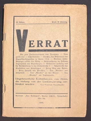 Cat.No: 351745 Verrat. Friedrich Hasselbacher