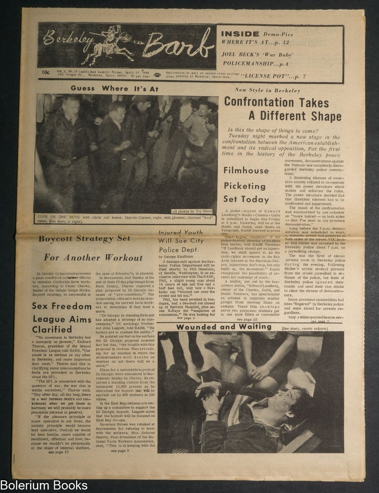 Cat.No: 351935 Berkeley Barb: vol. 2, no. 15 (Friday April 15, 1966). Max Scherr.
