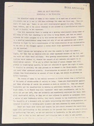 Cat.No: 351976 Women and draft resistance: Revolution in the Revolution. Jill Severn