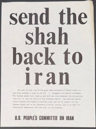 Cat.No: 351977 Send the shah back to Iran [handbill