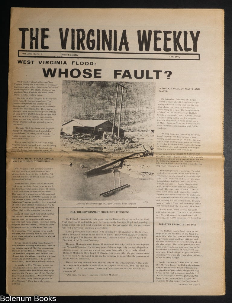 Cat.No: 351986 The Virginia Weekly; vol. 6, no. 7 (April 1972)
