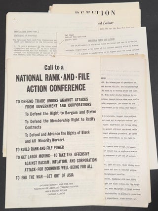 18 items from the 1970 National Rank and File Action Conference in Chicago