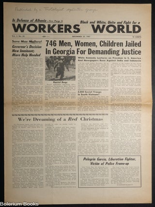 Cat.No: 352028 Workers World; vol. 3, no. 24 (December 22, 1961) Labor ranks call for...