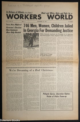 Cat.No: 352028 Workers World; vol. 3, no. 24 (December 22, 1961) Labor ranks call for...