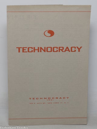 Cat.No: 352168 Technocracy [Interior title: Technocracy plays America to win!