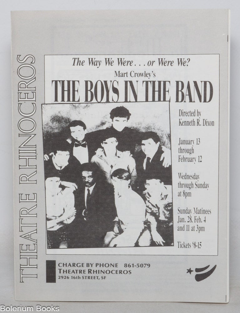Cat.No: 352368 The Boys in the Band [program/playbill]. Mart Crowley.