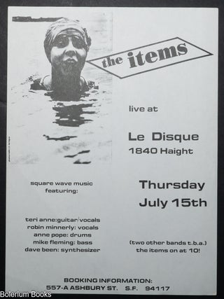 Cat.No: 352475 The Items: Live at Le Disque [flyer