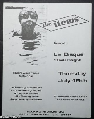 Cat.No: 352475 The Items: Live at Le Disque [flyer