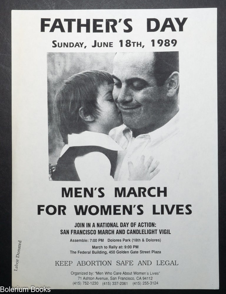 Cat.No: 352476 Father&rsquo;s Day: Men&rsquo;s March for Women&rsquo;s Lives [flyer]