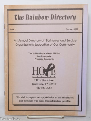 Cat.No: 352552 The Rainbow Directory #2, Feb. 1998: an annual directory of businesses...