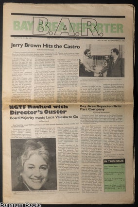 Cat.No: 352557 B.A.R. Bay Area Reporter: vol. 12, #38, Sept. 23, 1982. Paul F. Lorch